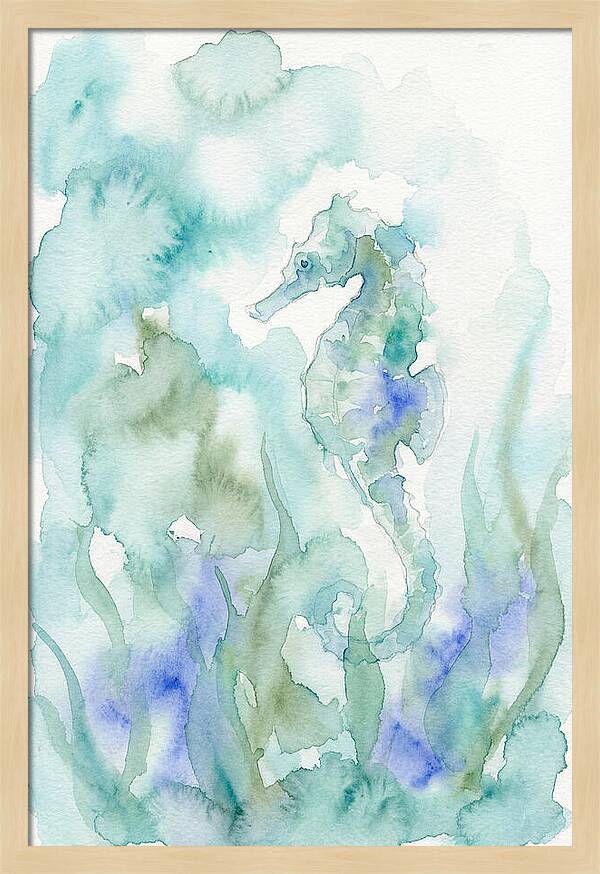 Seahorse Serenity In Watercolor