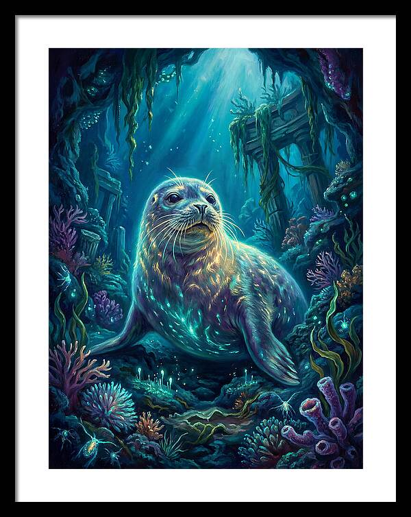 Seal Underwater Scene