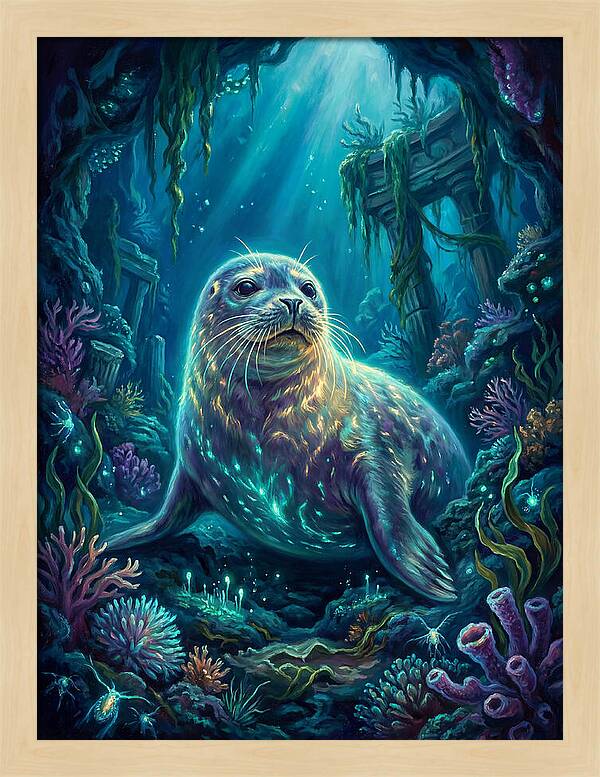 Seal Underwater Scene