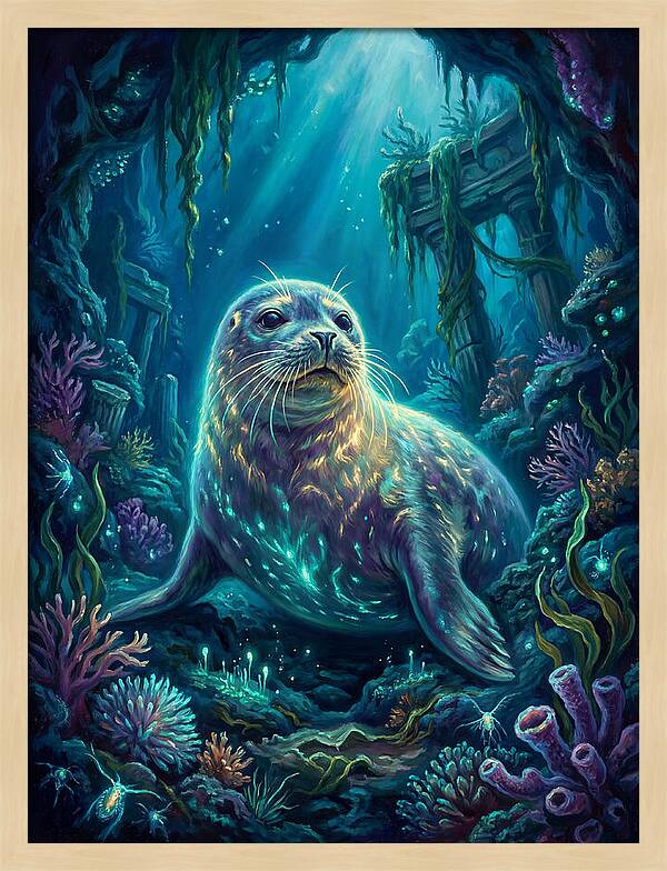 Seal Underwater Scene