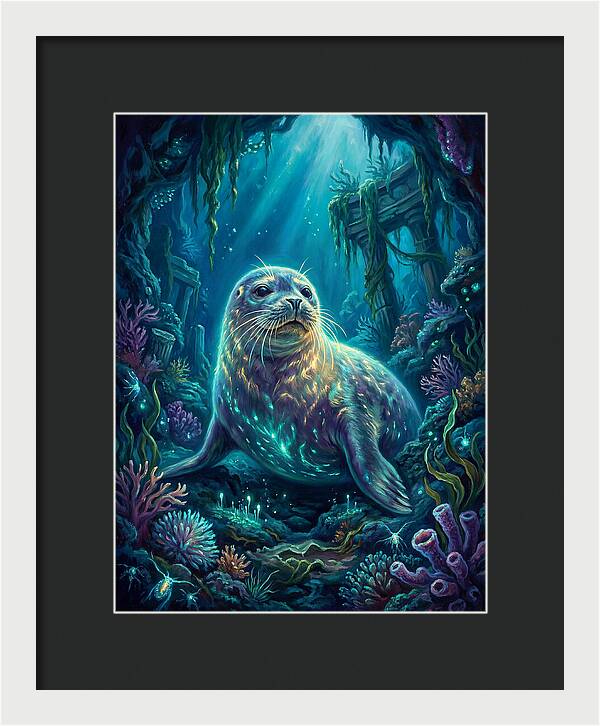 Seal Underwater Scene