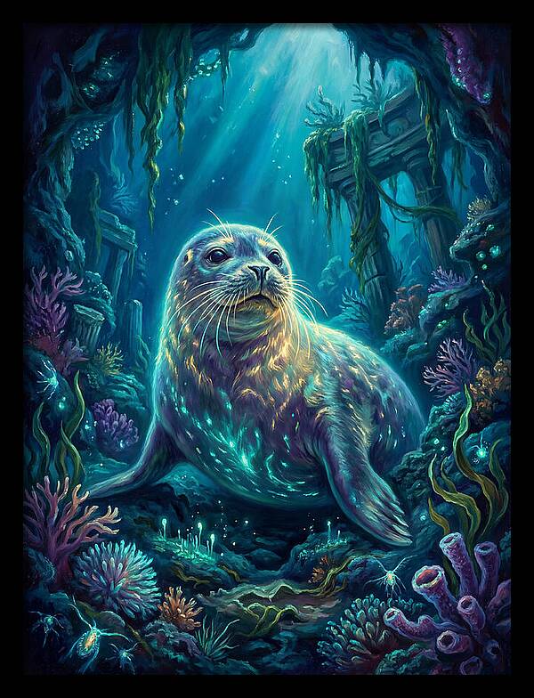 Seal Underwater Scene