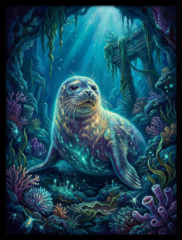Seal Underwater Scene
