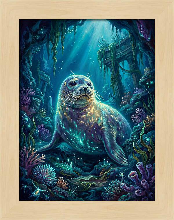 Seal Underwater Scene