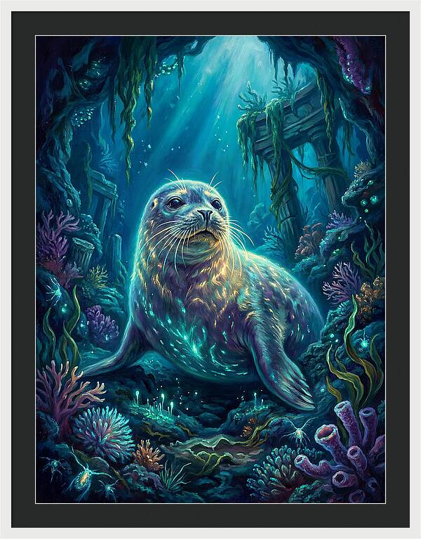 Seal Underwater Scene