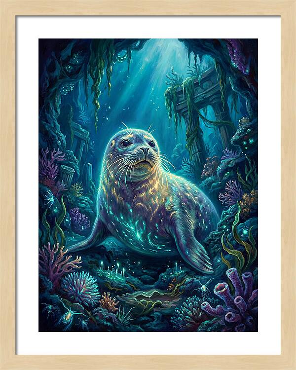 Seal Underwater Scene