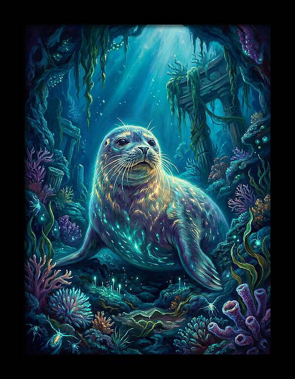 Seal Underwater Scene