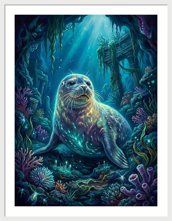 Seal Underwater Scene
