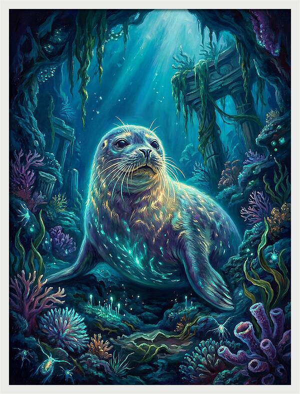 Seal Underwater Scene