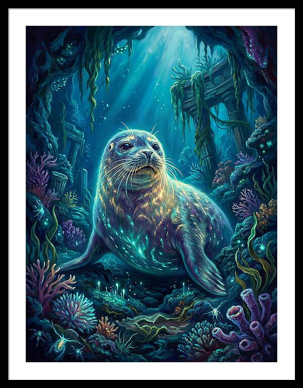 Seal Underwater Scene