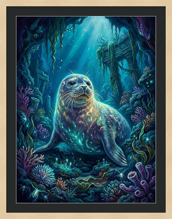 Seal Underwater Scene