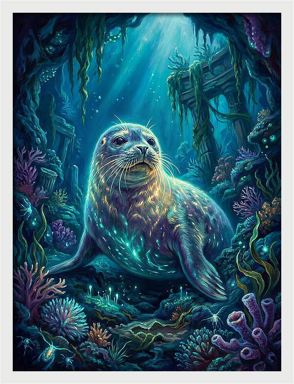 Seal Underwater Scene