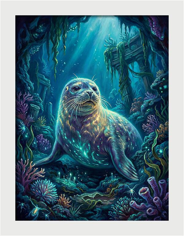 Seal Underwater Scene