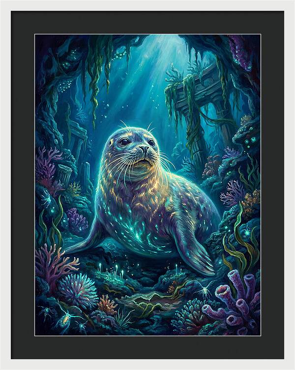 Seal Underwater Scene