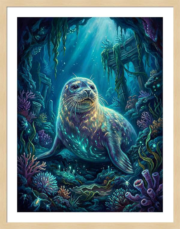 Seal Underwater Scene