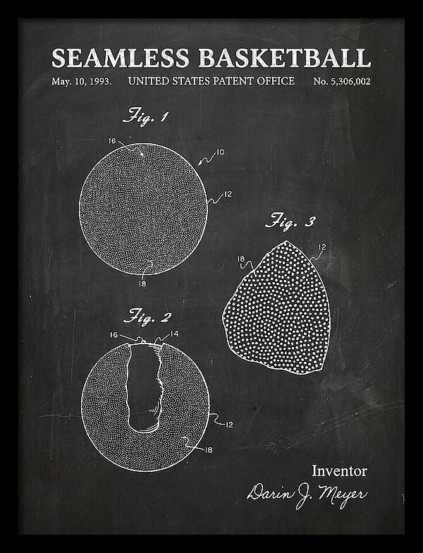 Seamless Basketball Meyer Chalkboard Patent Us5306002