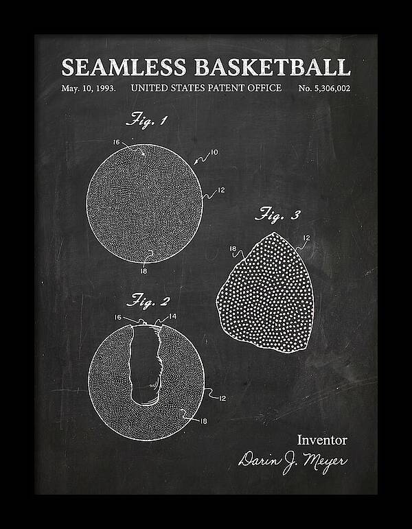 Seamless Basketball Meyer Chalkboard Patent Us5306002