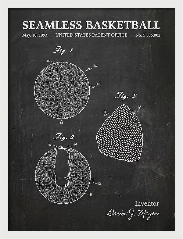 Seamless Basketball Meyer Chalkboard Patent Us5306002