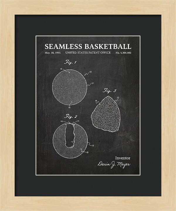 Seamless Basketball Meyer Chalkboard Patent Us5306002