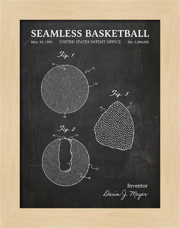 Seamless Basketball Meyer Chalkboard Patent Us5306002