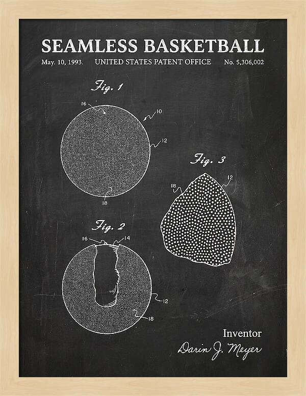 Seamless Basketball Meyer Chalkboard Patent Us5306002
