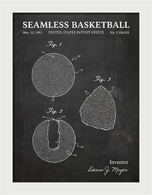 Seamless Basketball Meyer Chalkboard Patent Us5306002