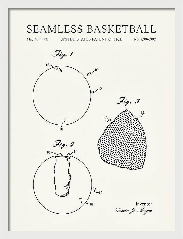 Seamless Basketball Meyer Minimalist Patent Us5306002