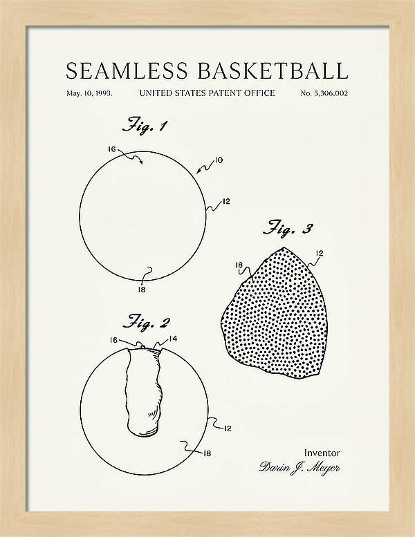 Seamless Basketball Meyer Minimalist Patent Us5306002