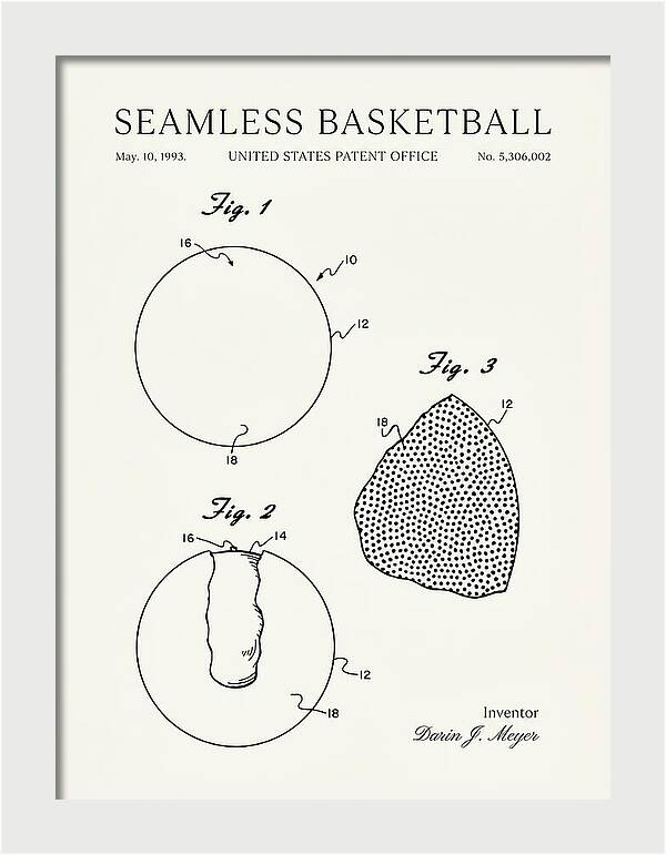 Seamless Basketball Meyer Minimalist Patent Us5306002