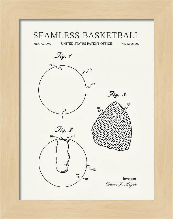 Seamless Basketball Meyer Minimalist Patent Us5306002