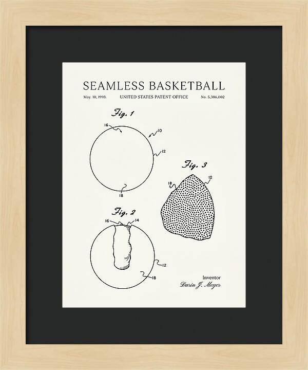 Seamless Basketball Meyer Minimalist Patent Us5306002
