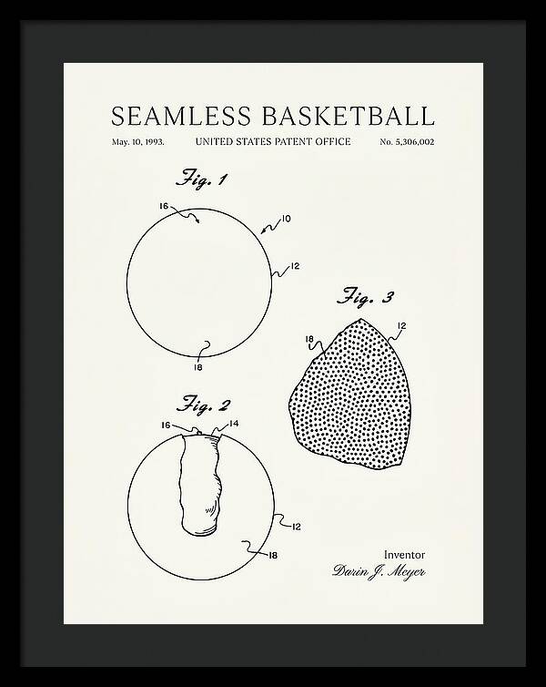 Seamless Basketball Meyer Minimalist Patent Us5306002