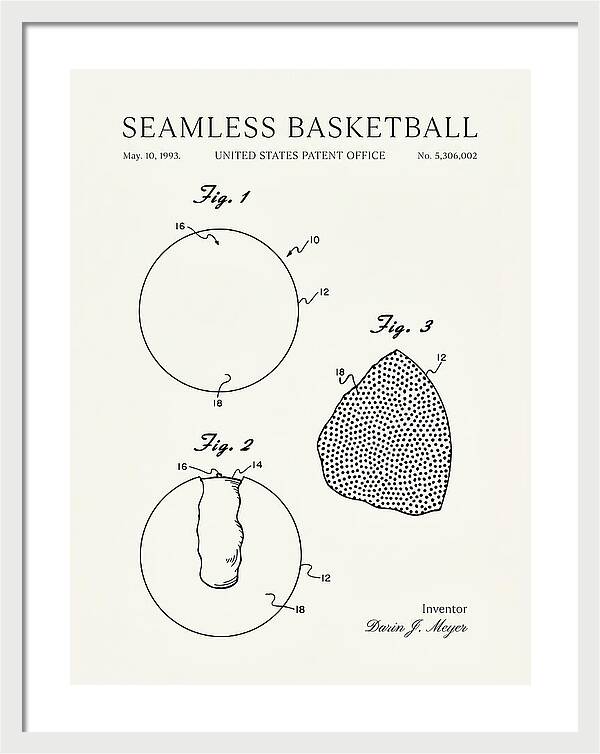 Seamless Basketball Meyer Minimalist Patent Us5306002