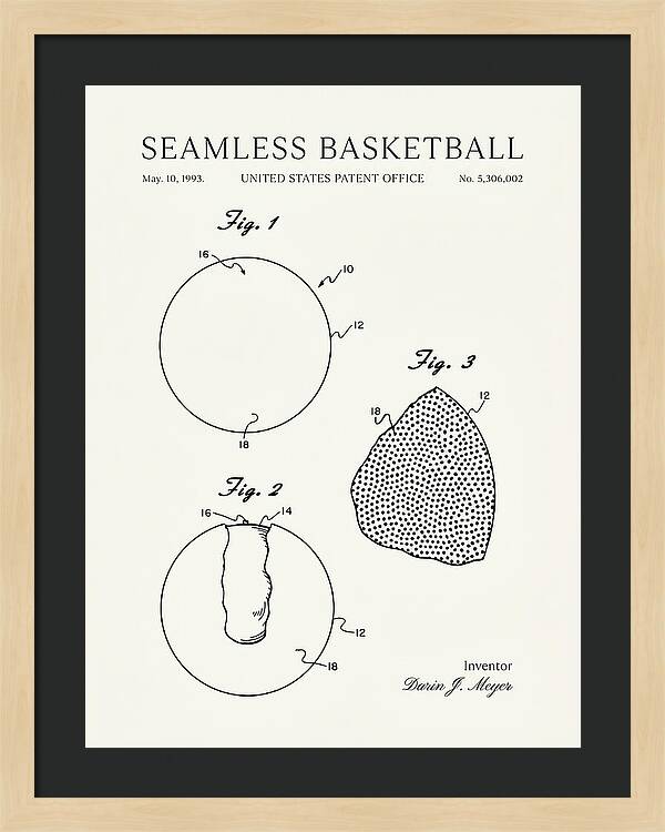 Seamless Basketball Meyer Minimalist Patent Us5306002