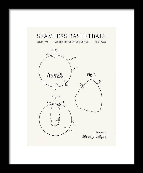 Seamless Basketball Meyer Minimalist Patent Us5419552