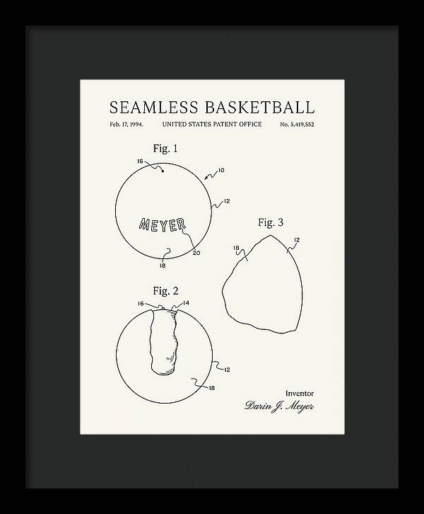 Seamless Basketball Meyer Minimalist Patent Us5419552