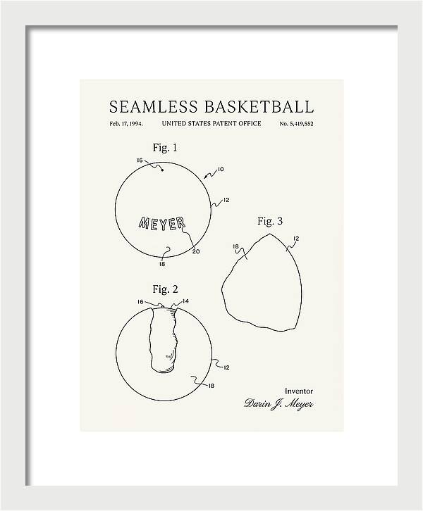 Seamless Basketball Meyer Minimalist Patent Us5419552