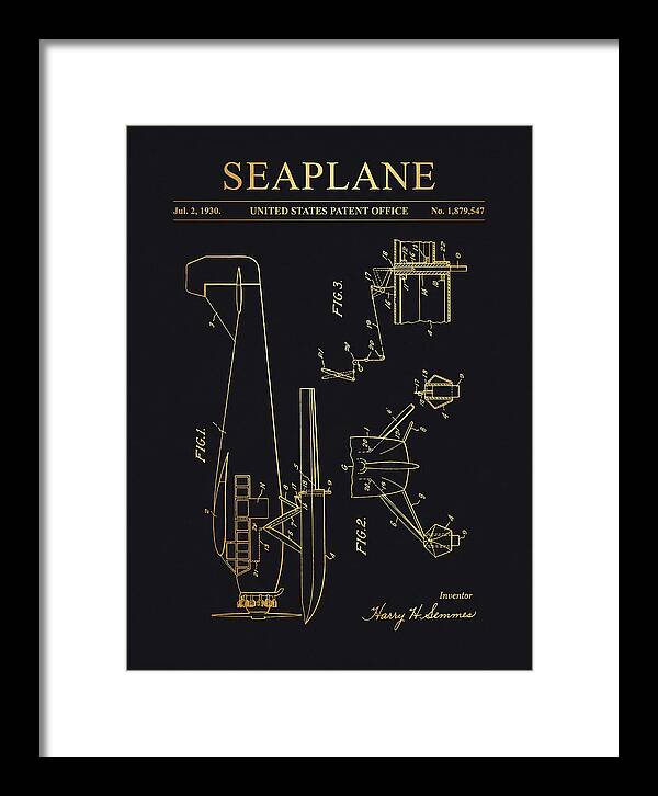 Seaplane Gold Patent Us1879547