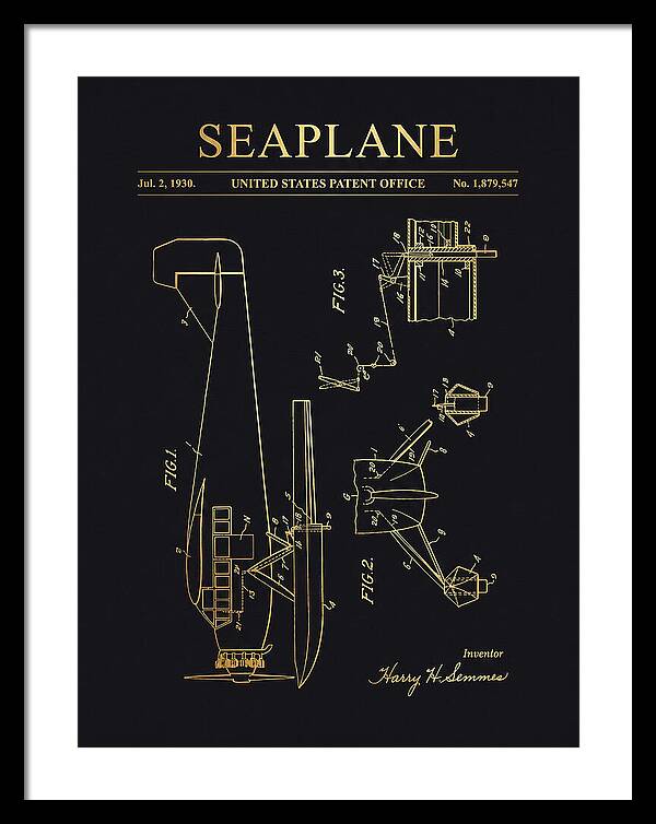 Seaplane Gold Patent Us1879547