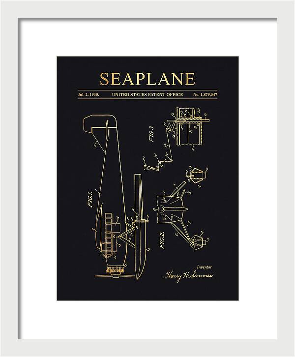 Seaplane Gold Patent Us1879547