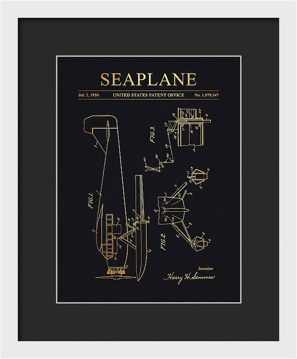 Seaplane Gold Patent Us1879547