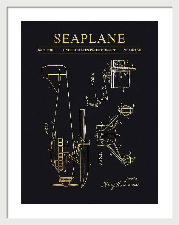 Seaplane Gold Patent Us1879547