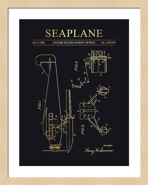 Seaplane Gold Patent Us1879547