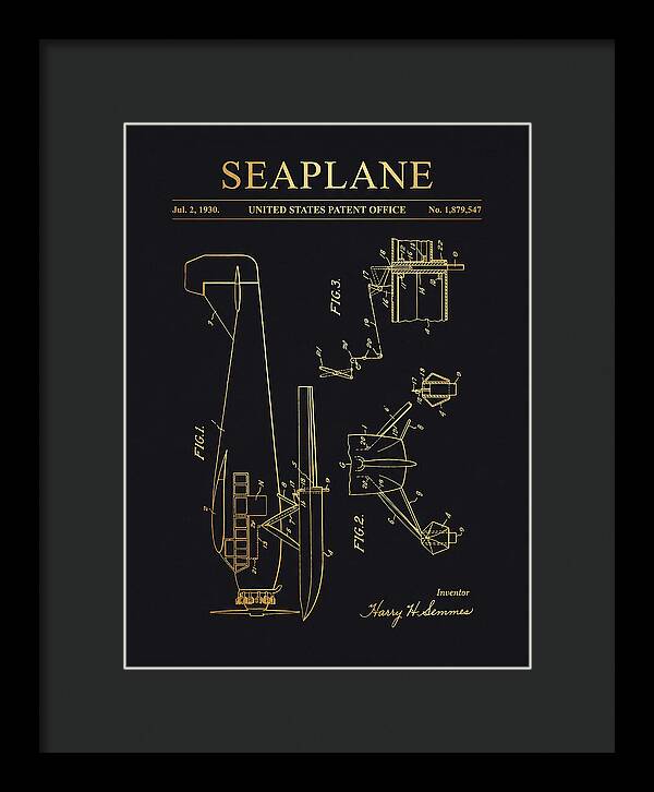 Seaplane Gold Patent Us1879547