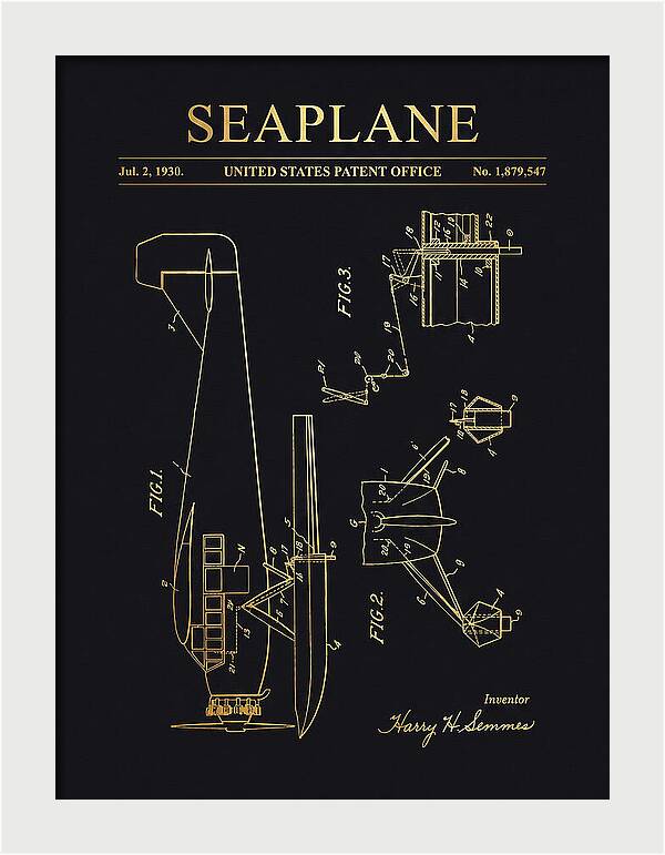 Seaplane Gold Patent Us1879547