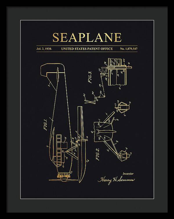 Seaplane Gold Patent Us1879547
