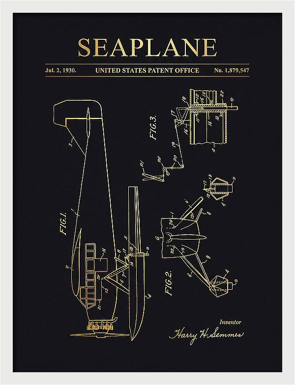 Seaplane Gold Patent Us1879547
