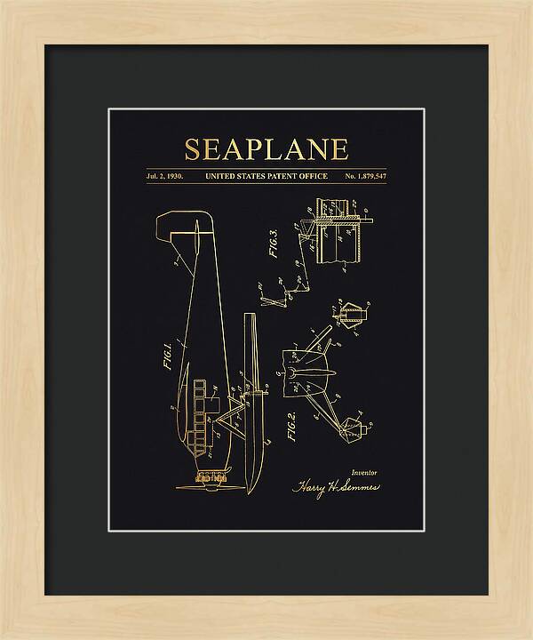 Seaplane Gold Patent Us1879547