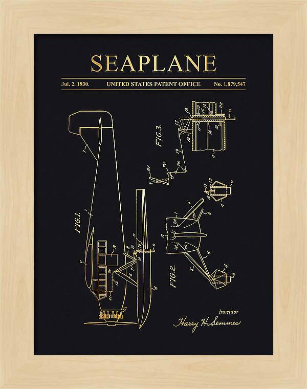 Seaplane Gold Patent Us1879547