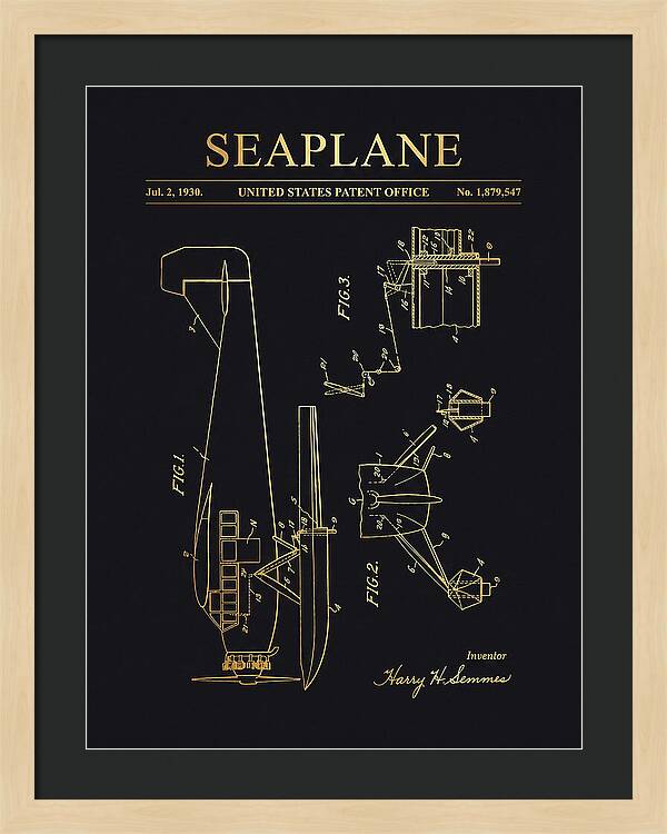 Seaplane Gold Patent Us1879547